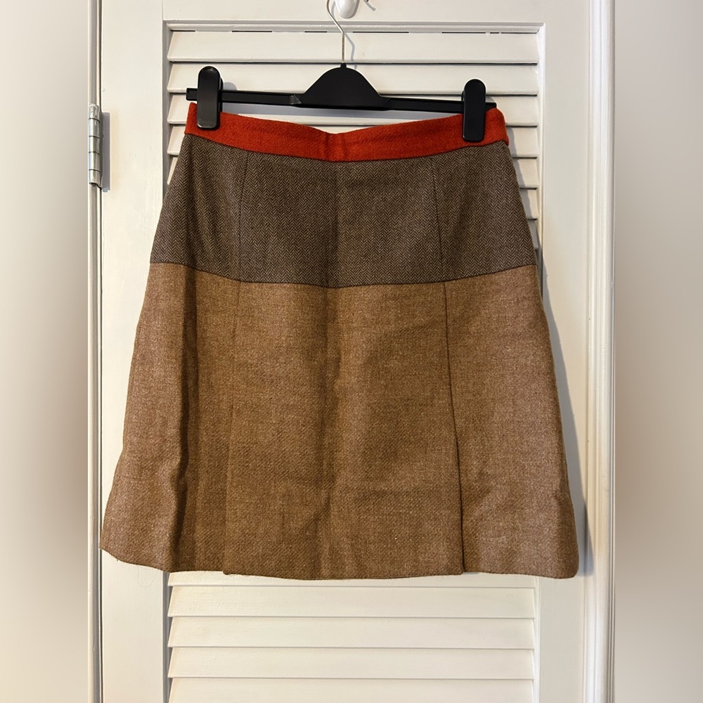 Brooks Brothers Red Fleece Color Block Skirt - Size 6